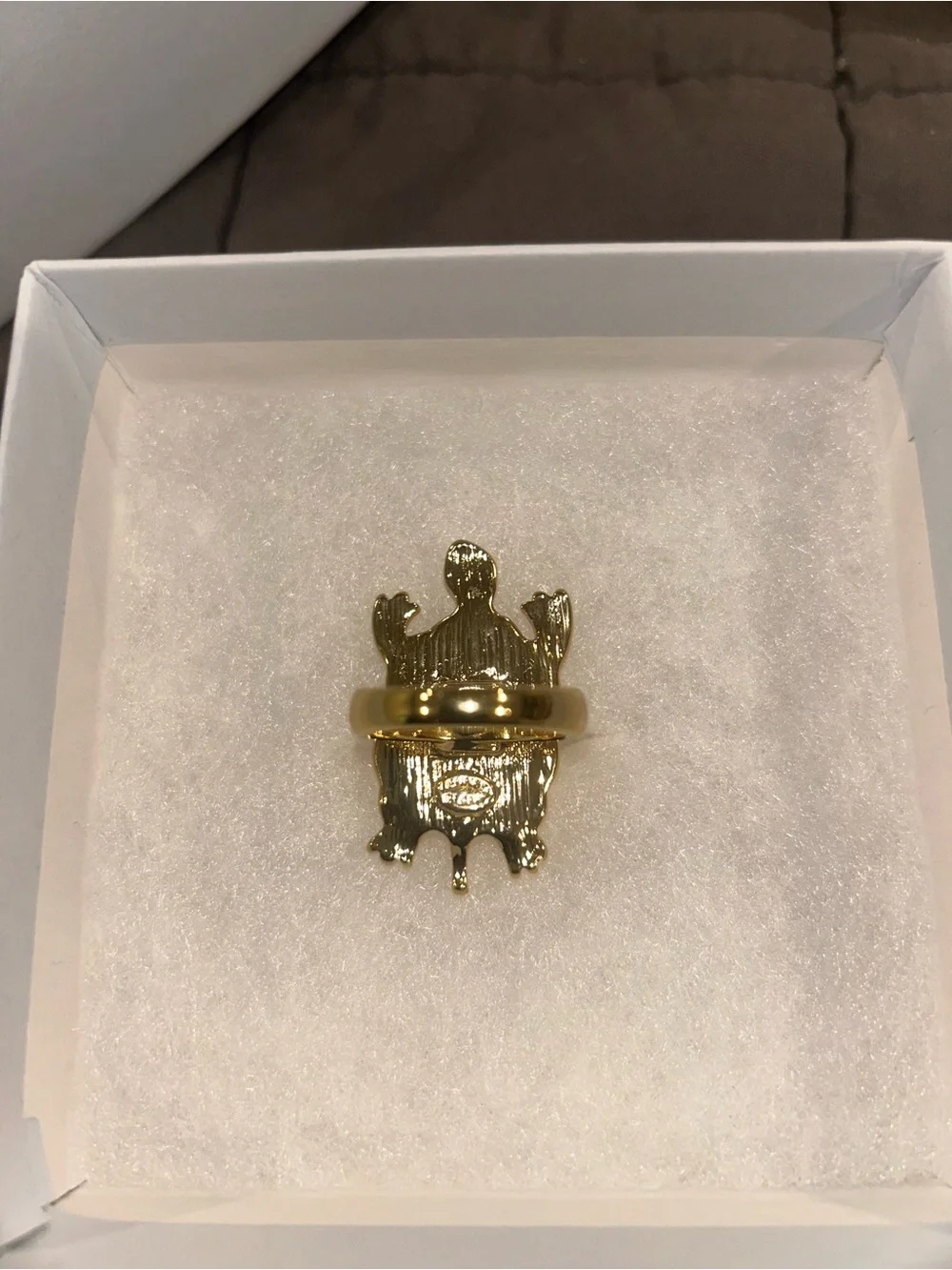 Frances Valentine pearl turtle white golf one size ring